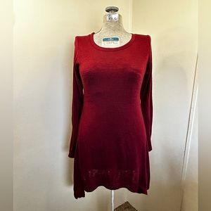 Doublju J. Thomson Red Long Sleeve Shirt Dress Women’s Medium